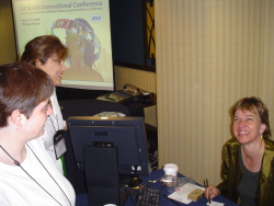 That's Alexis Reed (foreground, left) chatting with me at the AER conference.