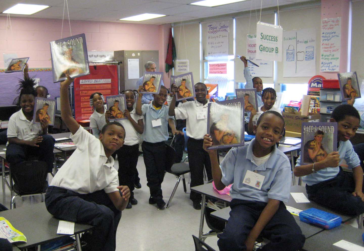 Students with their Beth & Hanni Books