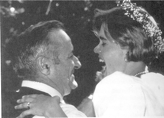 The original Mike Knezovich, my father, dances with Beth on our wedding day.