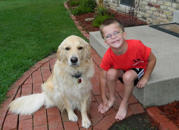 Bennett and his companion dog Journey.