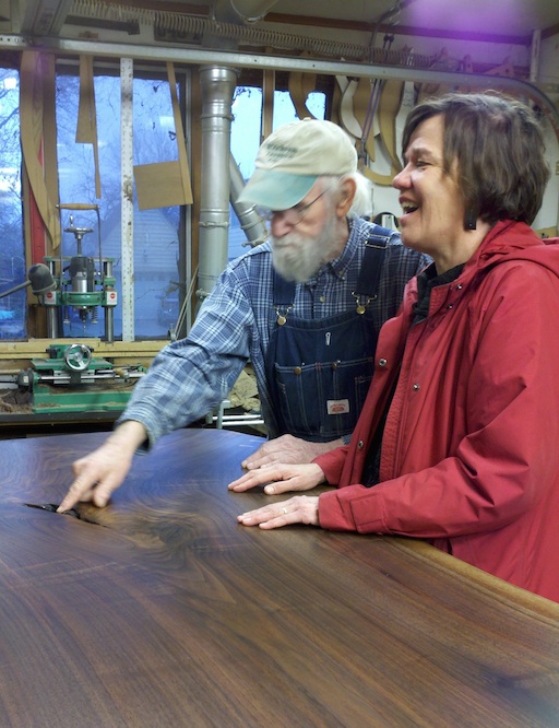 One of our stops was at Charlie Sweitzer's woodworking shop, where he and his son craft beautiful furniture.