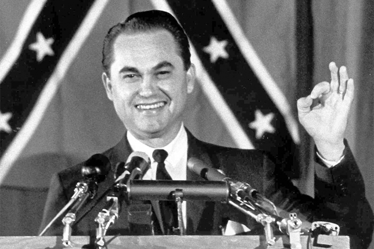 George C. Wallace--I have no idea how long his fingers are.