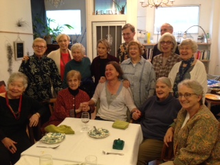 Our Thursday Lincoln Park Village memoir class celebrated Anna Perlberg's book over lunch at the home of writers Bruce and Anne Hunt yesterday.