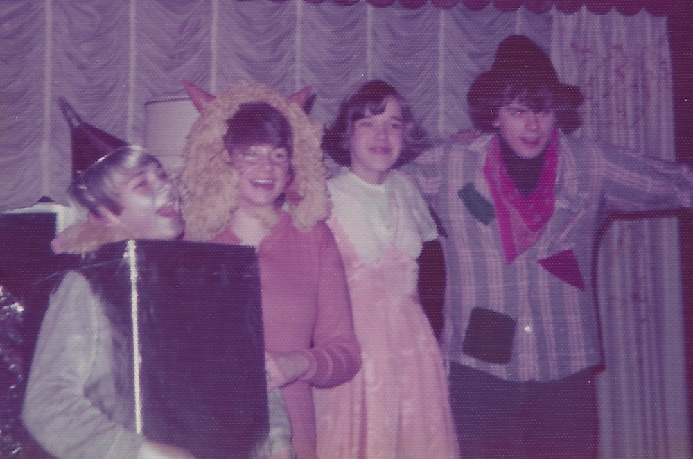 I was born to play the part. Here I am with friends at a high school costume party in 1976 -- we're dressed as the characters from Wizard of Oz. (photo courtesy of Laura Gale).
