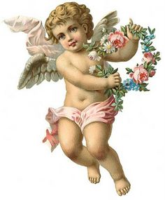 A depiction of Christkind, the Christmas angel.