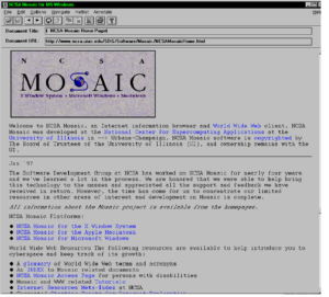 Screen shot of Mosaic.