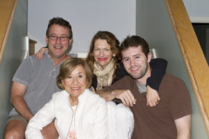 Photo of Michael, Nancy, son Evan and Michael's mother. 