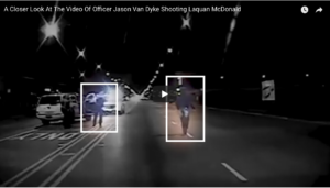 Screen capture of video of the McDonald shooting and link to video.