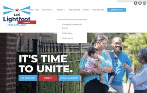screen shot of Lightfoot campaign web site
