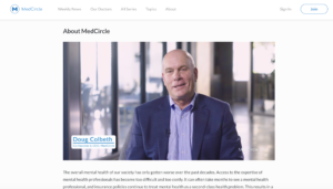 Screen capture of Doug's video explaining MedCircle. Link to page with video.