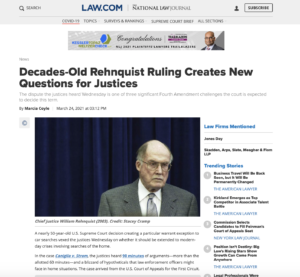 screen shot and link to National Law Journal