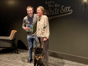 photo of Beth and Jason Benetti at White Sox charity event
